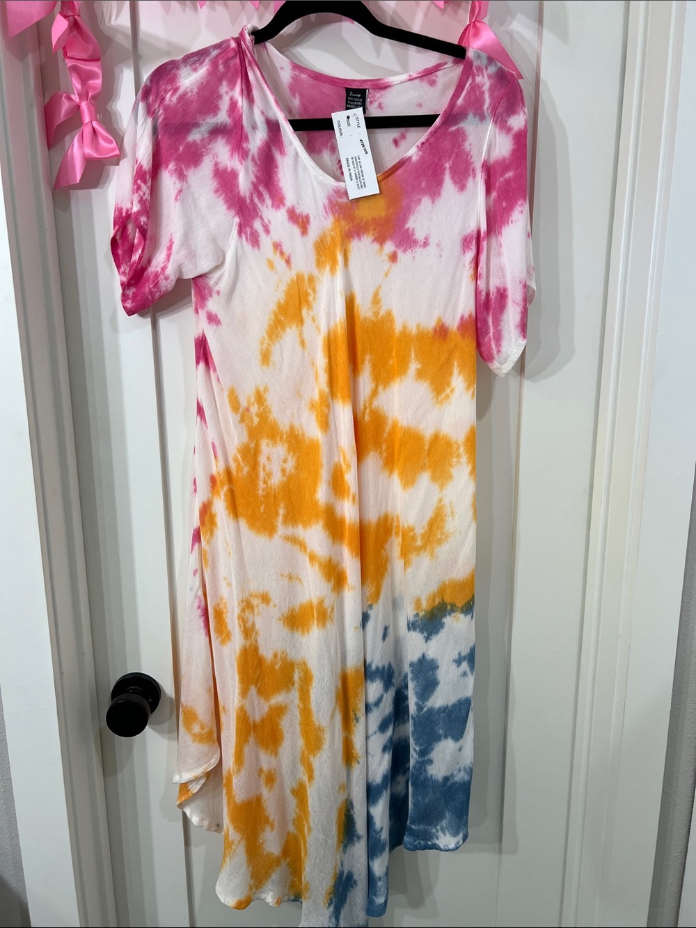 Women’s sheer Tie-Dye  Swim Coverup